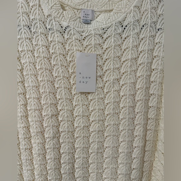 Boho Crochet Knit Midi Dress | A New Day Short Sleeve XL - Picture 7 of 15